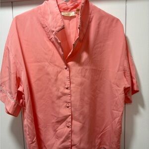 Victoria’s Secret Sleep Shirt Women’s Size Large Gold Label Vintage Pink